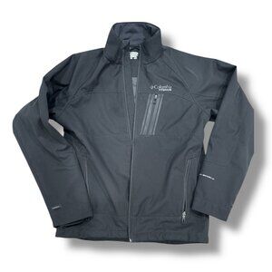 Like New - Columbia full zip black weather resistant jacket, size medium